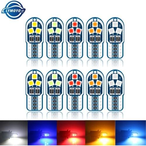 10PCS T10 W5W Led Bulbs 3030 SMD Canbus 168 194 6000K White Signal Lamp Dome Reading License Plate Light Car Interior Light Auto
