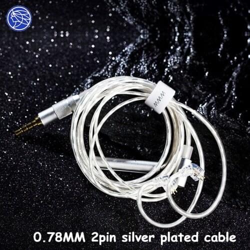 TFZ TC-6 3.5mm To 0.78mm 2pin Cable With Microphone Silver Plated Upgraded Cable for TFZ Love Edition/King PRO /T2/S7/No.3