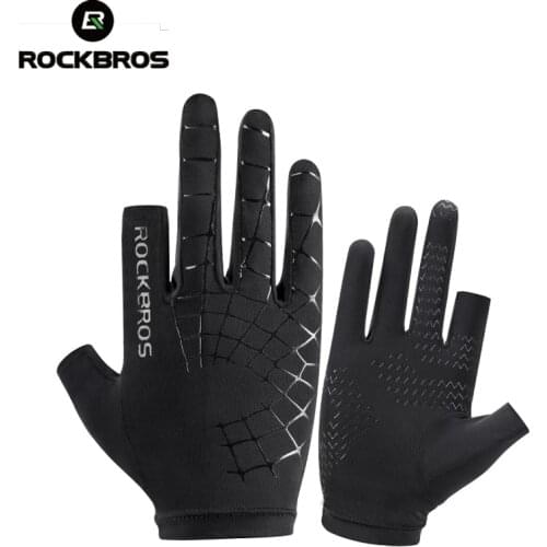 ROCKBROS Cycling Bike Gloves Touch Screen Breathable Anti-slip Elasticity Men Women Driving Hiking Outdoor MTB Bicycle Gloves