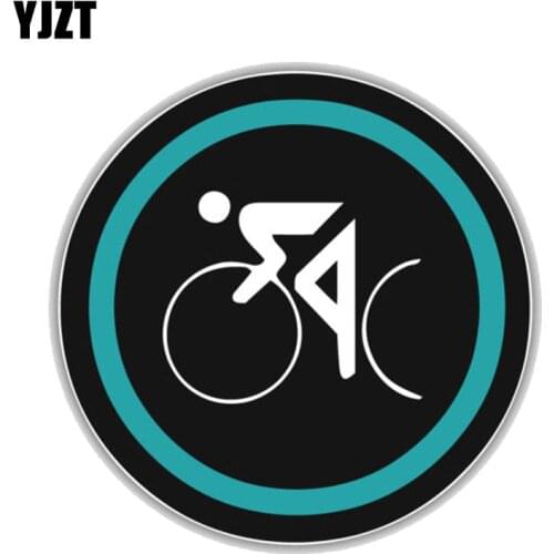 YJZT 13CM*13CM High Quality Bicycling Sport PVC Window Decoration Car Sticker 11-00117