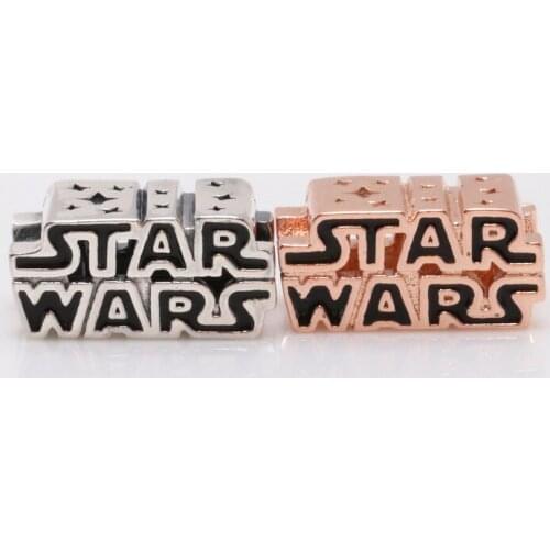 Bewill Real 925 Sterling Silver Oxidized Black New Star Wars 3D Beads For Women Fit Original Brand Bracelet Jewelry