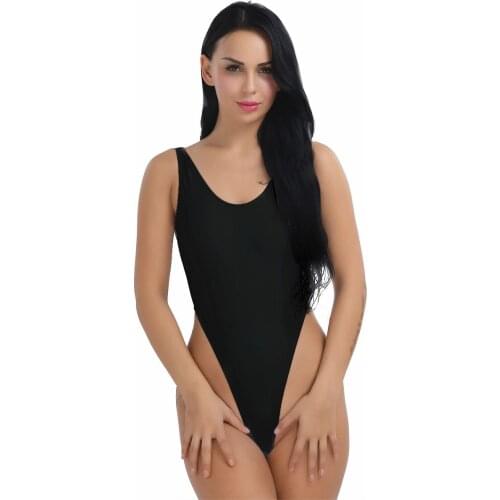 Women One-piece Lingerie Bodysuit Leotard Nightwear High Cut Backless Thong Leotard Bikini Swimsuit Swimwear Sexy Beachwear