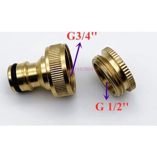 100pcs 1/2 "3/4" 16mm Hose Pure Brass Faucets Standard Connector Washing Machine Quick Connect Fitting Pipe Connections