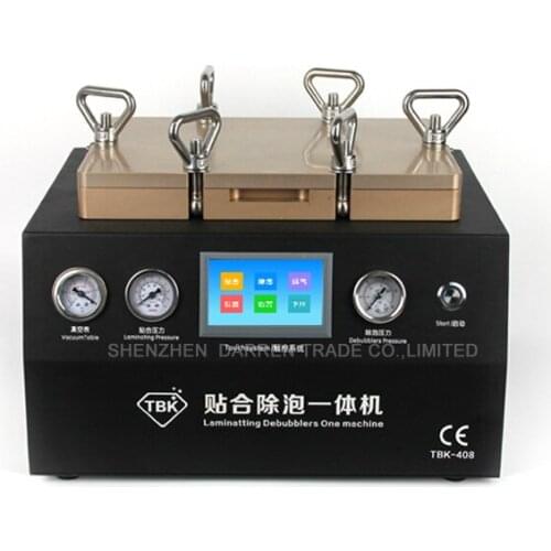 TBK408 Vacuum frame laminating machine air bubble remover 2 in 1 touch screen repair machine bubble adhesive remover machine lcd