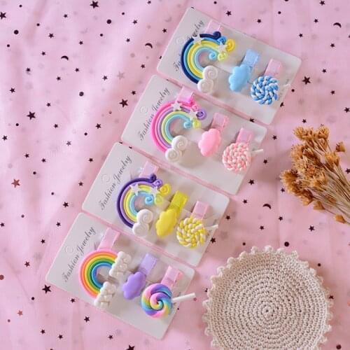 3pcs Little Girls Princess Hairpins Sweet Style Baby Animal/Flower Decoration Bangs Clip Set Lovely Children Hair Accessories