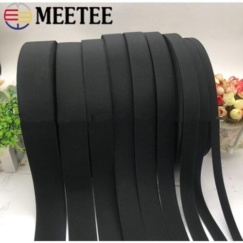 5M 1.3mm Thick White Black Elastic Bands Shoes Clothes Double-sided Rubber Band Waistband DIY Skirt Belt Sewing Tape Accessories