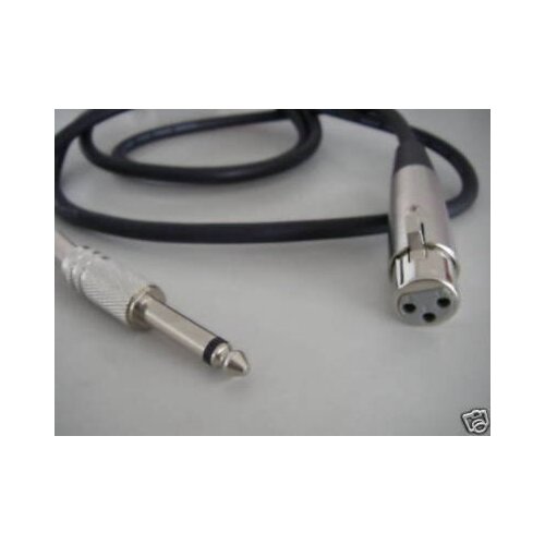 7 1/4" Male Guitar TS Mono to XLR Female Cable 1.5m H5