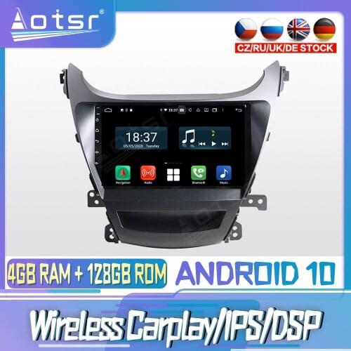 Android10 PX6 128G For HYUNDAI ELANTRA 2014 2015 Car DVD GPS Navigation Auto Radio Stereo Video Multimedia Player HeadUnit 2din