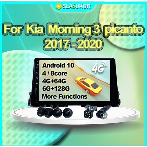 6+128G For Kia Morning 3 picanto 2017 2018 - 2020 Android Auto Multimedia Video Car Radio Navigation GPS 4G Carplay DVD No 2din