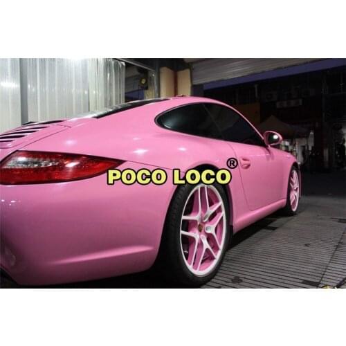 Auto Wrap Film Pink Shinny GLOSSY Vinyl Wrap Sheet For Vehicle Wrapping With Bubble Free For Car Covering Foil Stickers