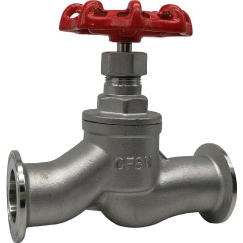 304 stainless steel S-type quick mounting stop valve sanitary clamp type dn15-dn25