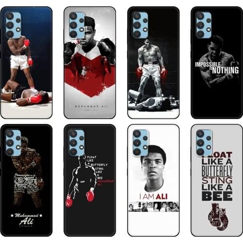 Black tpu Case For Samsung galaxy A32 A42 A52 A72 4g 5g S21 PLUS ultra back cover Muhammad Ali boxing champion