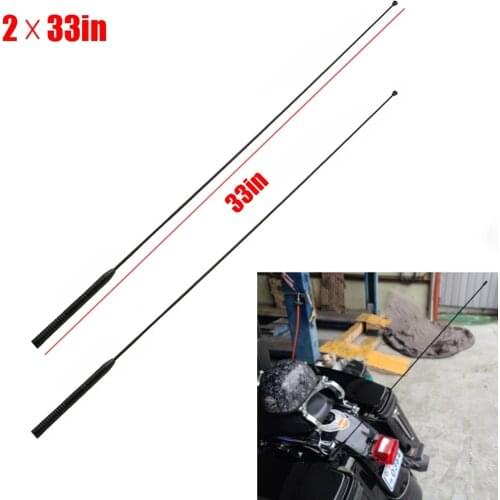 For Harley Touring Road Street Glide Classic Electra Antenna 1986-2022 2 x 33'' AM FM Short Wire Motorcycle Antenna Radio Antena