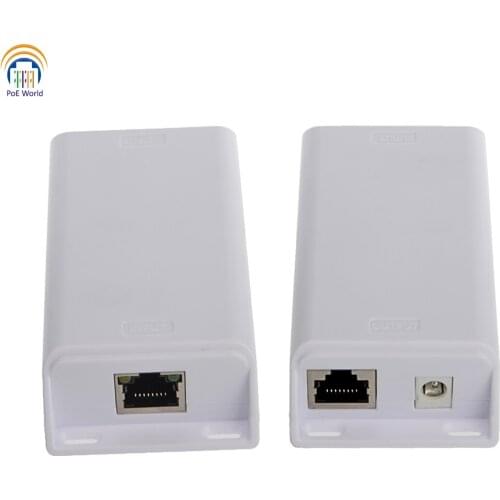 Gigabit Inline PoE Splitter/Converter Splitter Transverter 802.3af/at to 24V25W Output Max for 24V UBNT Mikrotik