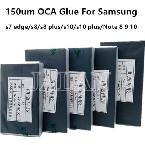 150UM OCA Glue for Samsung S7 edge s8 s9 s10 Plus Note 8 9 G975 G970 N970 OCA Adhesive LCD Display Glass Laminating Repair