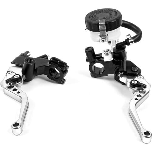 7/8" 22mm Aluminum Motorcycle Accessories Brake Master Cylinder Clutch Reservoir Levers Set for Motorcycle Under 250CC