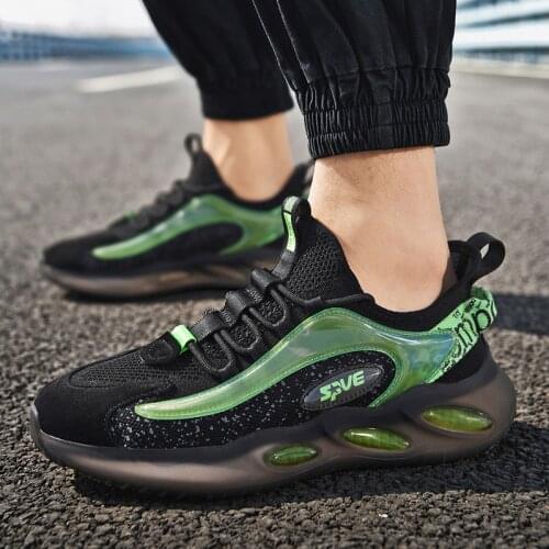 Trendy Men Running Shoes Breathable Mesh Sneakers Men No-slip Comfortable Jogging Shoes Outdoor Walking Sports Shoes Zapatillas