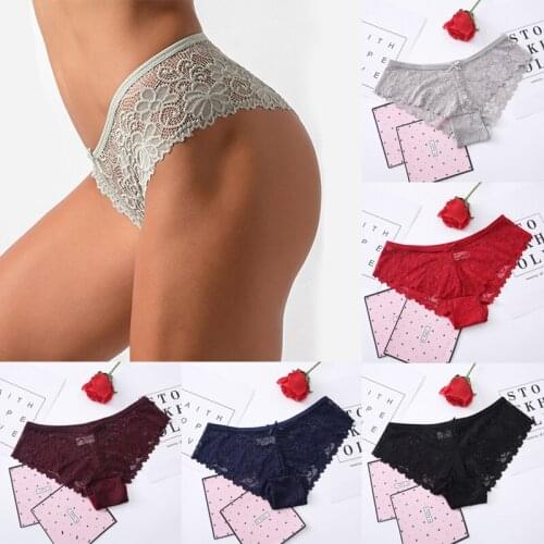 Lace Transparent Sexy Panties Women Seamless Briefs Ladies Low Waist Hot Erotic Sexy G-string Thong Lingerie Underwear Panties