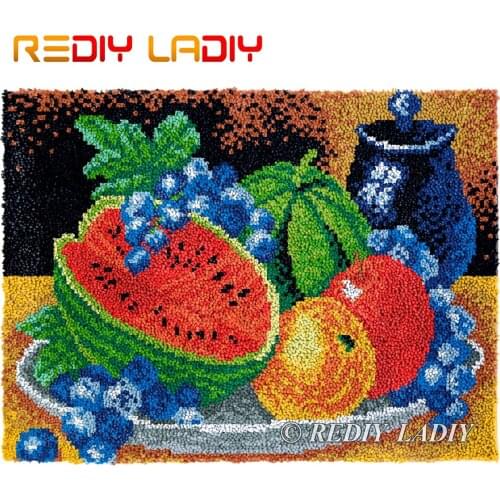 Latch Hook Kits DIY Carpet Rug Still Life Plush Wall Tapestry Kits Crochet Floor Mat Chunky Yarn Cushion Hobby & Crafts 81*61cm