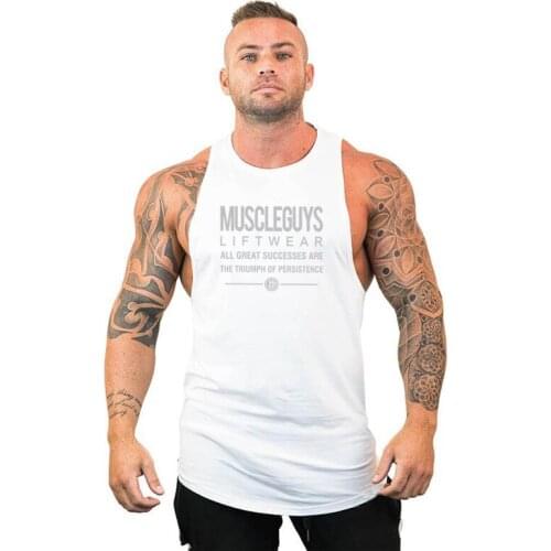 Gym Tank Tops Brand Casual Cotton Men Sleeveless Fashion Fitness Stringer Muscle Workout Vest Bodybuilding Clothing Undershirt