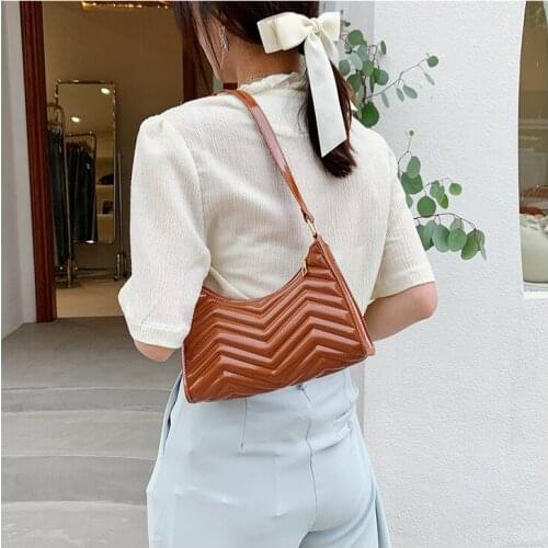 Fashion Crocodile Pattern Baguette bags MINI PU Leather Shoulder Bags For Women 2021 Chain Design Luxury Hand Bag Female Travel