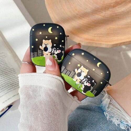 Cartoon Corgi Dog Earphone Case for Airpods 1 2 Cute Wireless Bluetooth Earphone Cover for AirPods Pro Capa Shell with Ornament