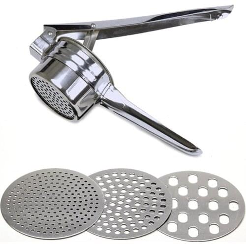 Stainless Steel Potato Ricer with 3 Interchangeable Fineness Discs Fruit Vegetable Tools Press Crusher kitchen tools
