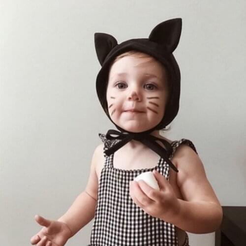 New Arrivals Newborn Baby Boy Girl Beanie Hat Cap Spring Summer Cotton Linen Cute Animal Ears Children Kids Bebe Hats Caps 1-6T