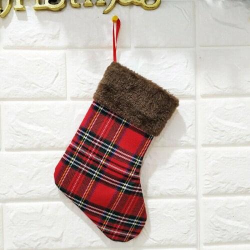 New Christmas Ornament Stockings Santa Claus Candy Bag Xmas Tree Decor Christmas Stockings Gifs Candy Bags