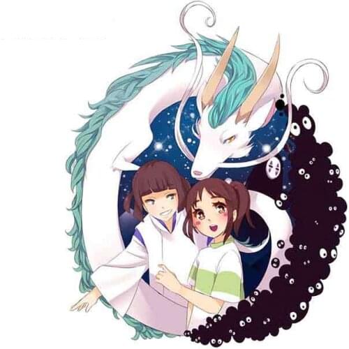 Hot 13 Cm X 10.6cm Spirited Away Fine Decal Sunscreen Car Stickers Waterproof Motorcycle Scratch-Proof Decoration Apply To Car