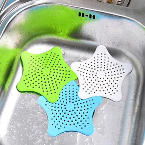 Five-Pointed Star Hair Stoppers & Catchers Kitchen Shower Anti-Clogging Floor Drain Filter Sink Strainer Bathroom Accessories