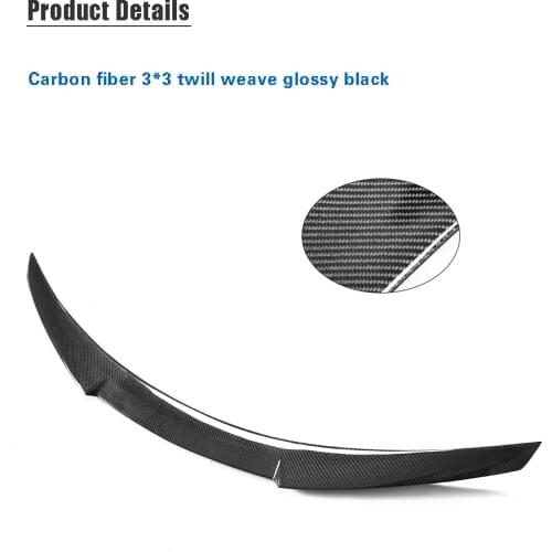 Q60 M4-style Carbon Fiber Rear Trunk Lip Spoiler for Infiniti Q60 Coupe 2-Door 2018 2019 2020 2021