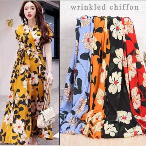 Size 100cm*150cm Width Printing Chiffon Fabric Soft Fabric For Print Chiffon Dress Blouse Skite Wedding Fabric DIY 1 Meter/Lot