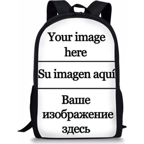 Twoheartsgirl Custom Your Image/Name Backpack for School Kids School Bags Boys Girls Bagpack Cartoon Children Gift Bags Mochila
