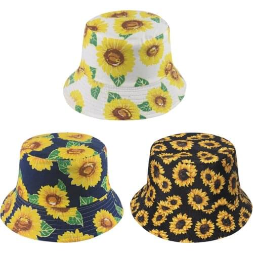 Cute Bucket Hat Beach Fisherman Hats for Women, Reversible Double-Side-Wear Headwear