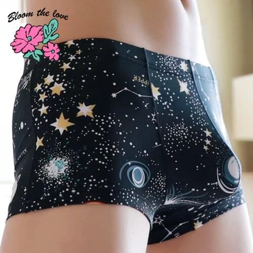 [Bloom the love] New Hot Boxer Men Underwear Mens Print Cuecas Masculina Calzoncillo Man Boxers Male Boxershorts Size M-2XL 0820