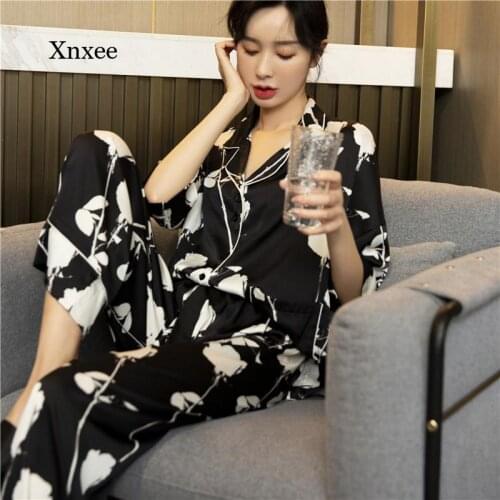 Xnxee Women's Silk Pajamas