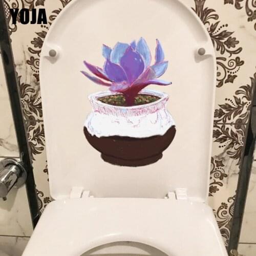 YOJA 16.4*22.5CM Hand-Painted Fresh Plants Flesh Cartoon Kids Room Decoration Home Wall Toilet Sticker T1-1312