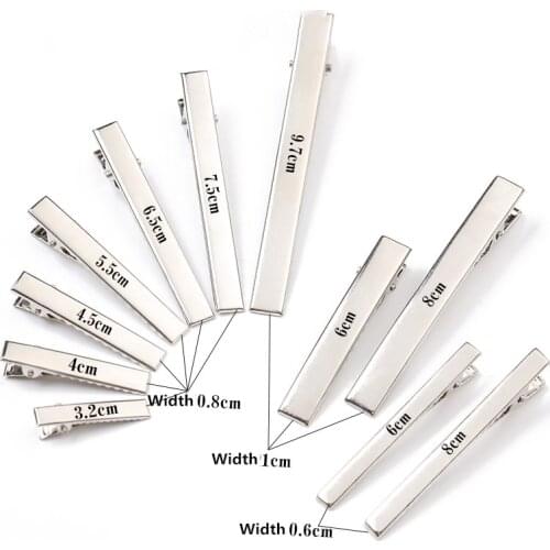 10pcs Silver Handmade headdress hair accessories diy ribbon material package BB clip bow hairpin hairpin duckbill clip