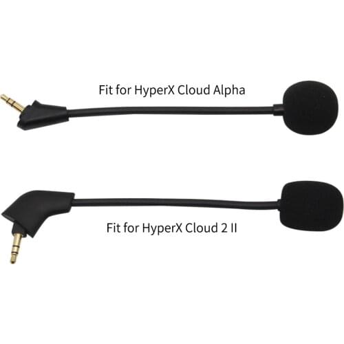 Replacement Game Mic 3.5mm Microphone for Kingston HyperX Cloud 2 II Core Pro Silver Cloudx Alpha Headset Gaming Headsets
