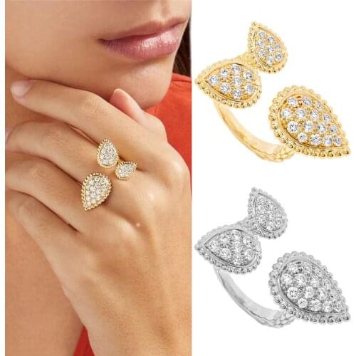 Timeless Wonder Fancy Geo Zirconia Open Statement Rings for Women Punk Cocktail Gothic Ins Designer Top Rare Egirl Emo Mix 5353