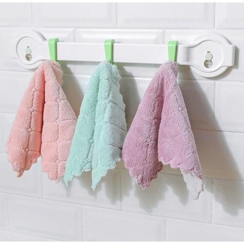 1Pcs Absorbent Fiber Kitchen Dishcloth Rsistant Oil Dirty Quick Drying Large Fiber Density Strong Adsorption Capacity Washcloth