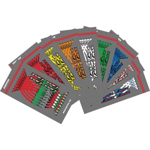 12 X Motorcycle Styling Wheel Hub Tire Reflective Sticker moto Car Decorative Stripe Decal For YAMAHA TMAX TMAX530