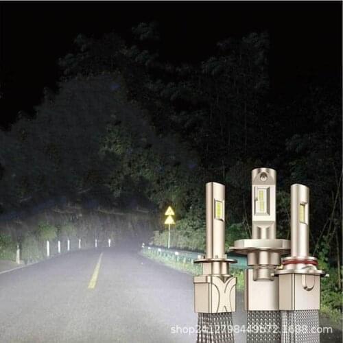 2pcs 20000 lumen Fanless LED car headlight Copper Braiding h1 h4 h11 h7 LED Bulbs Replacement LED Auto headlamp HB3 HB4 9005 SUV