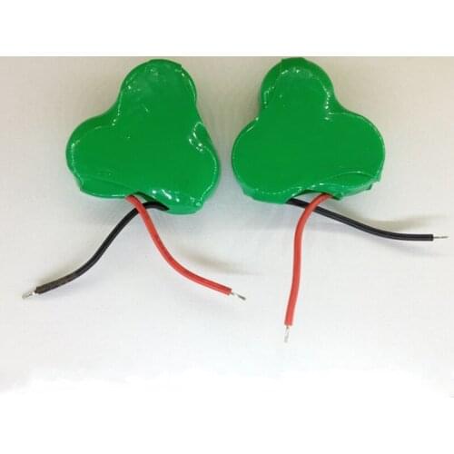 2PCS/LOT 80mAh 3.6V NI-MH with line Rechargeable button battery