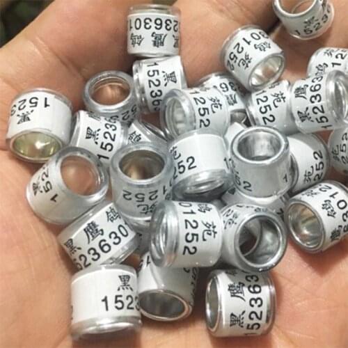 2019 pigeon leg rings identify Customized dove bands 8mm plastic rings pigeon training supplies aluminium rings for pigeons