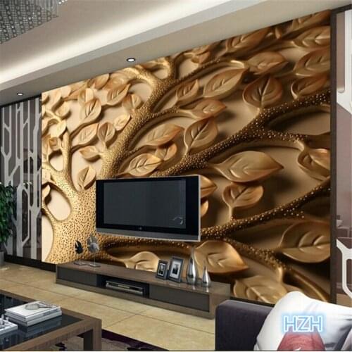 Beibehang Custom 3d mural wall paper Personalized romantic minimalist bedroom TV backdrop leaves photo wallpaper painting