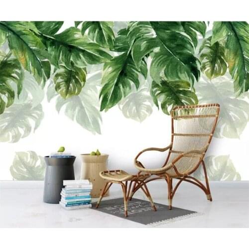 3D Wallpaper Modern Green Leaves Plant Murals Living Room TV Bedroom Study Restaurant Background Wall Papers For Walls 3 D Decor