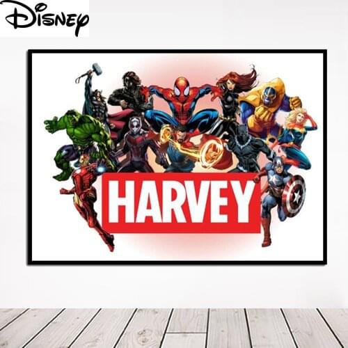 5D DIY Diamond Painting Marvel Superhero Poster Captain America Cross Stitch Kit Mosaic Diamond Embroidery Home Decoration
