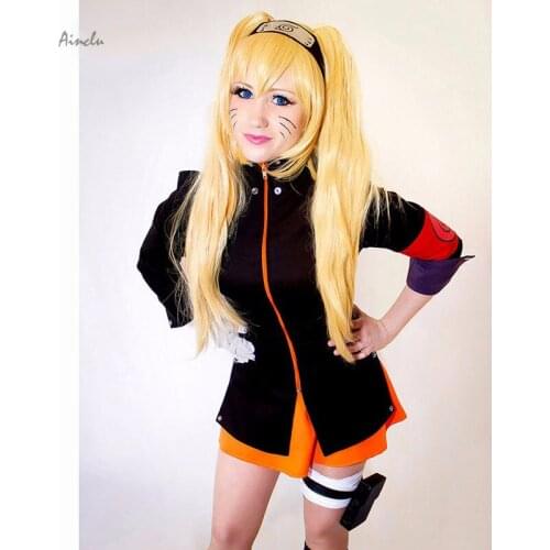 Ainclu Free Shipping New The Last Naruto Fashion The Movie Uzumaki Naruto Cosplay Costume Girl Version